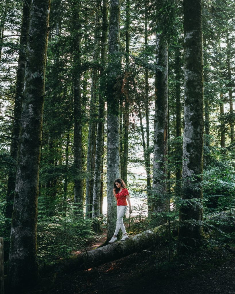 Woman walking in nature